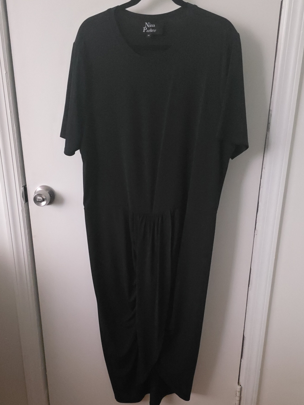 Parker Black Short-Sleeve Maxi Dress